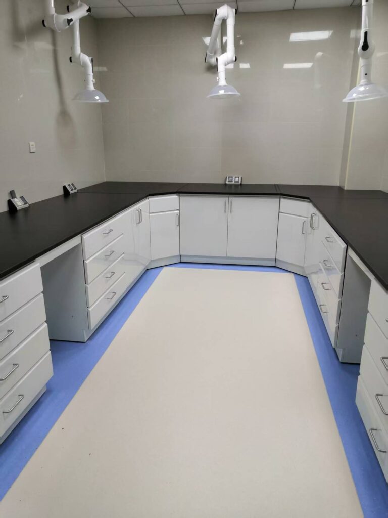 All Steel Laboratory Instrument Table, Heavy-Duty All Steel Lab Workbench with Countertops for Various Lab Applications