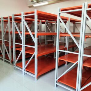 Heavy-duty all-steel laboratory storage rack, multi-layer adjustable steel shelf for lab reagents and samples