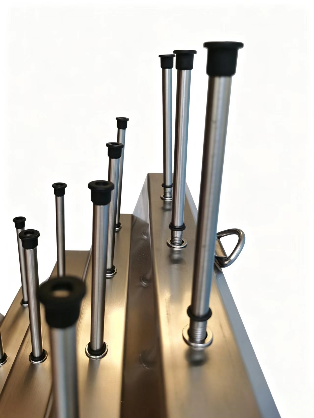 stainless steel drip rack pegs riveted connection detail